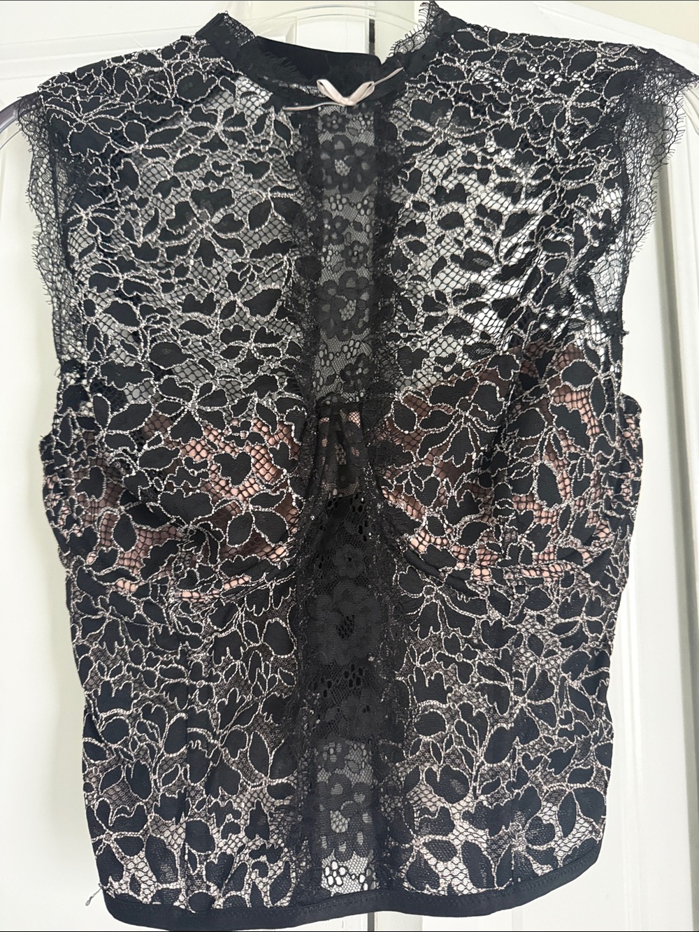 Victoria's Secret Black Lace Bralette with Nude Lining